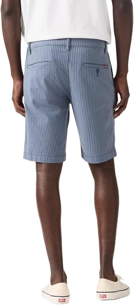 imageLevis Mens Standard Taper Chino ShortNew Eliot Stripe Vintage Indigo Stretch