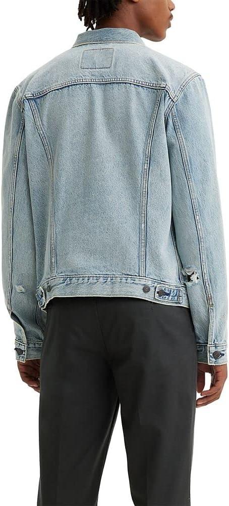 imageLevis Mens TruckerNew Light Indigo Destructed