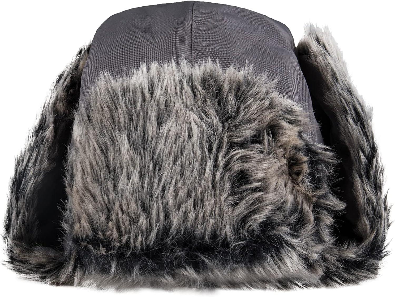 imageLevis Mens Warm Winter Trapper HatCharcoal Nylon