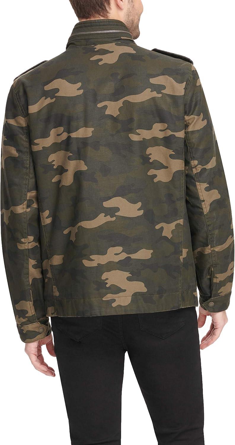 imageLevis Mens Washed Cotton Military Jacket Regular amp Big amp Tall SizesCamo Filled