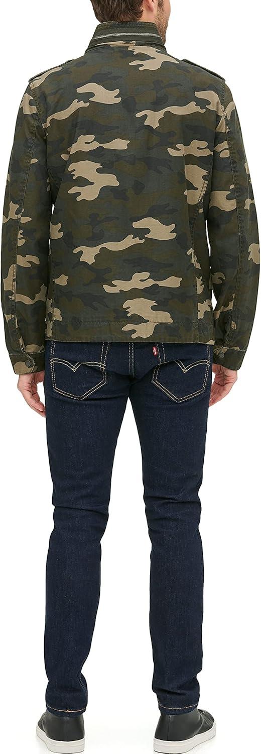 imageLevis Mens Washed Cotton Military Jacket Regular amp Big amp Tall SizesCamo Unfilled