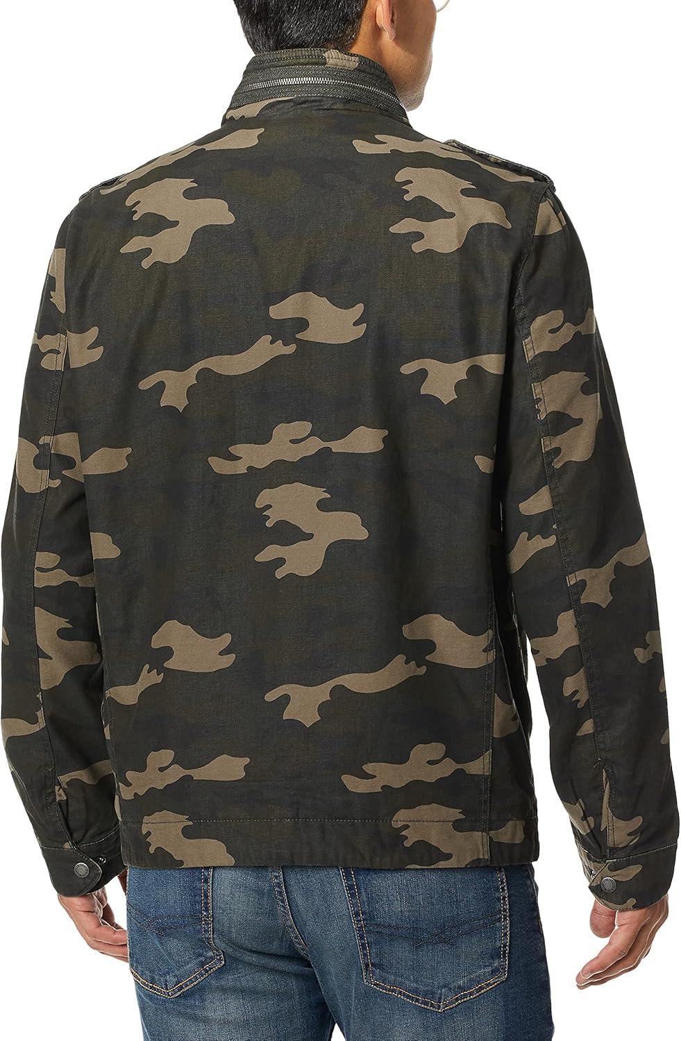 imageLevis Mens Washed Cotton Military Jacket Regular amp Big amp Tall SizesCamo Unfilled