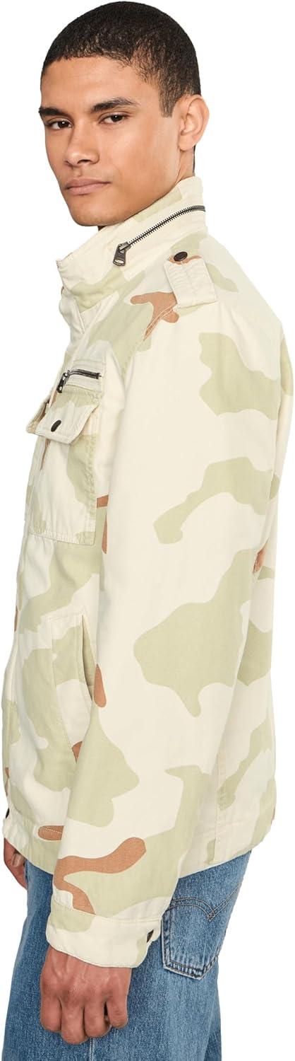 imageLevis Mens Washed Cotton Military Jacket Regular amp Big amp Tall SizesDesert Khaki