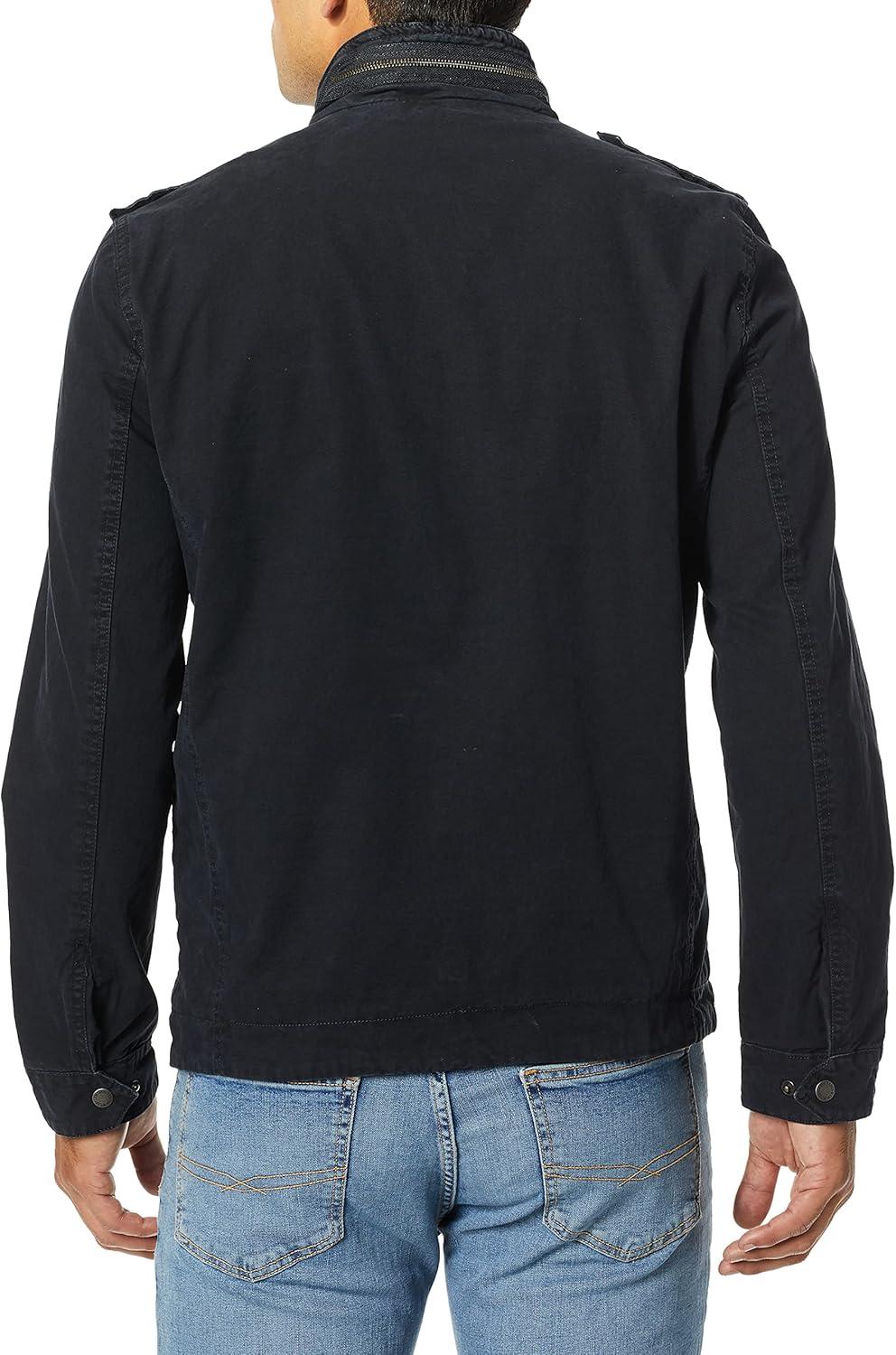 imageLevis Mens Washed Cotton Military Jacket Regular amp Big amp Tall SizesNavy Unfilled