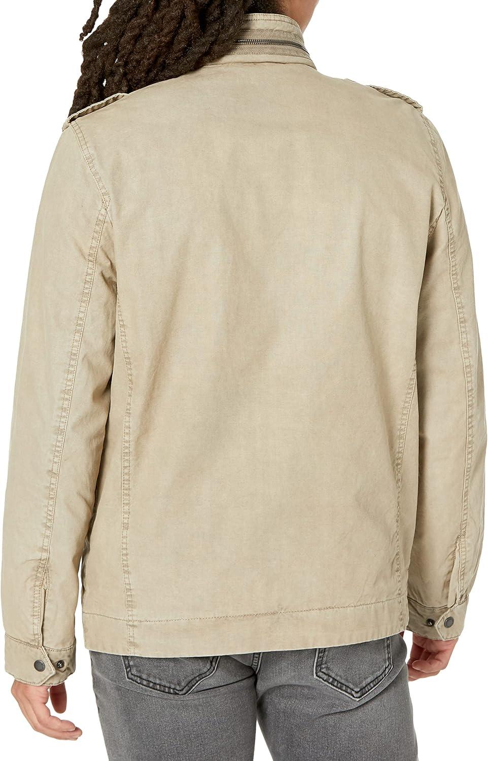 imageLevis Mens Washed Cotton Military Jacket Regular amp Big amp Tall SizesStone Unfilled