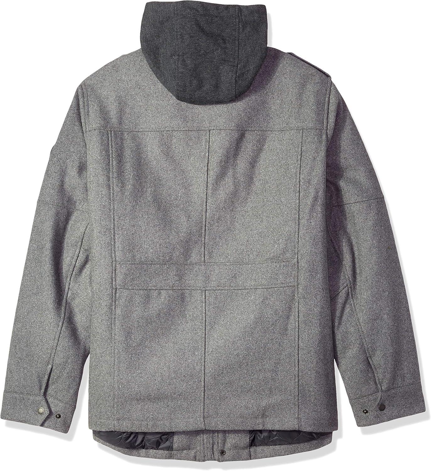imageLevis Mens Wool Blend Hooded Military JacketLight Grey
