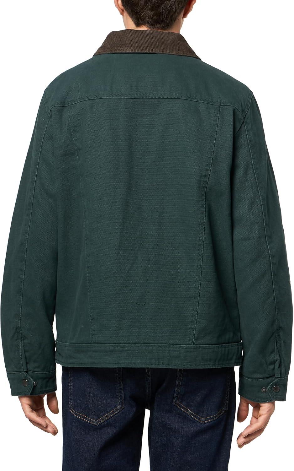 imageLevis Mens Workwear Cotton Canvas Corduroy Collar Depot JacketGreen Gables Quilt Lined