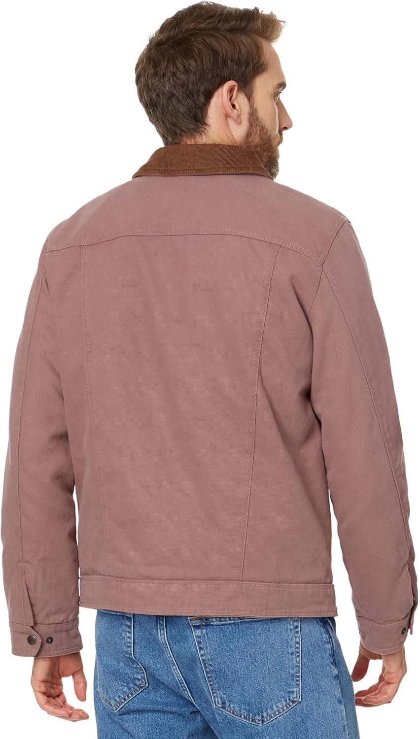 imageLevis Mens Workwear Cotton Canvas Corduroy Collar Depot JacketMauve Quilt Lined