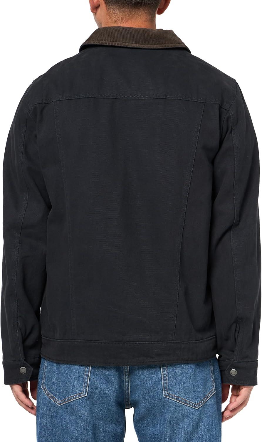 imageLevis Mens Workwear Cotton Canvas Corduroy Collar Depot JacketNavy Quilt Lined