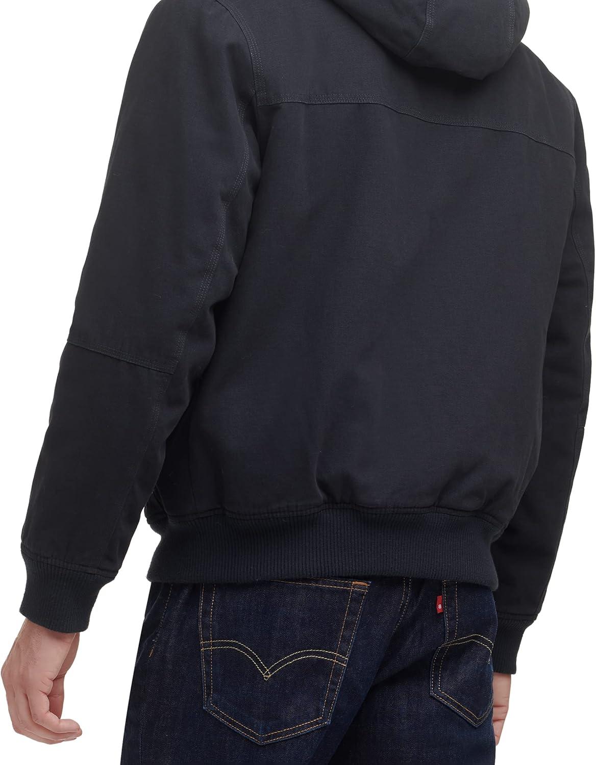 imageLevis Mens Workwear Cotton Canvas Hooded Bomber JacketNavy