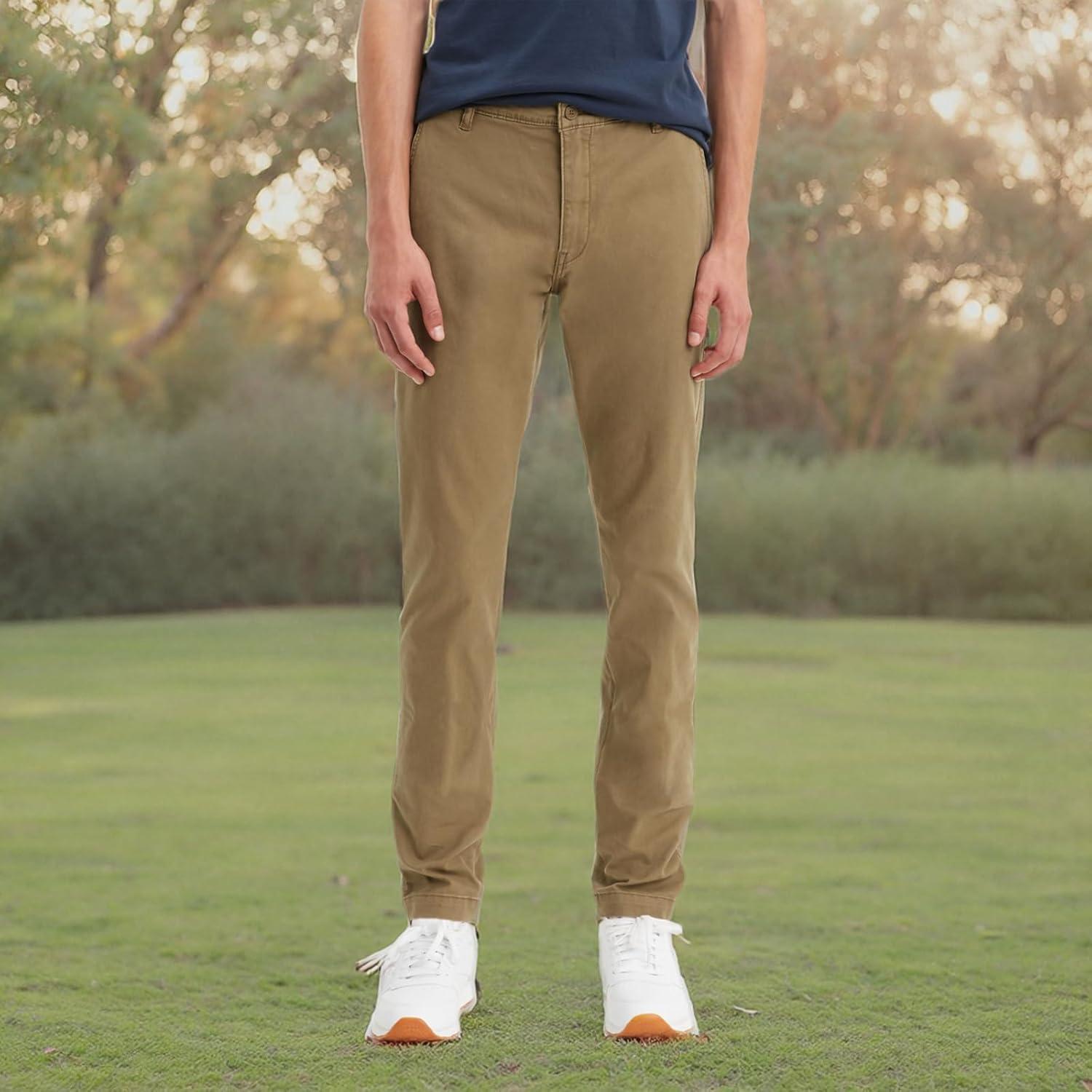 imageLevis Mens Xx Standard Tapered Chino Pants Also Available in Big amp TallCougar Stretch