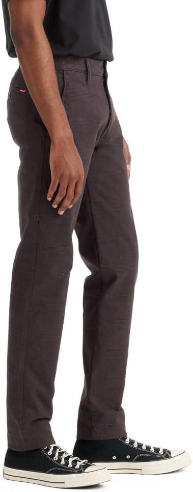 imageLevis Mens Xx Standard Tapered Chino Pants Also Available in Big amp TallKunzite Plaid Black Coffee