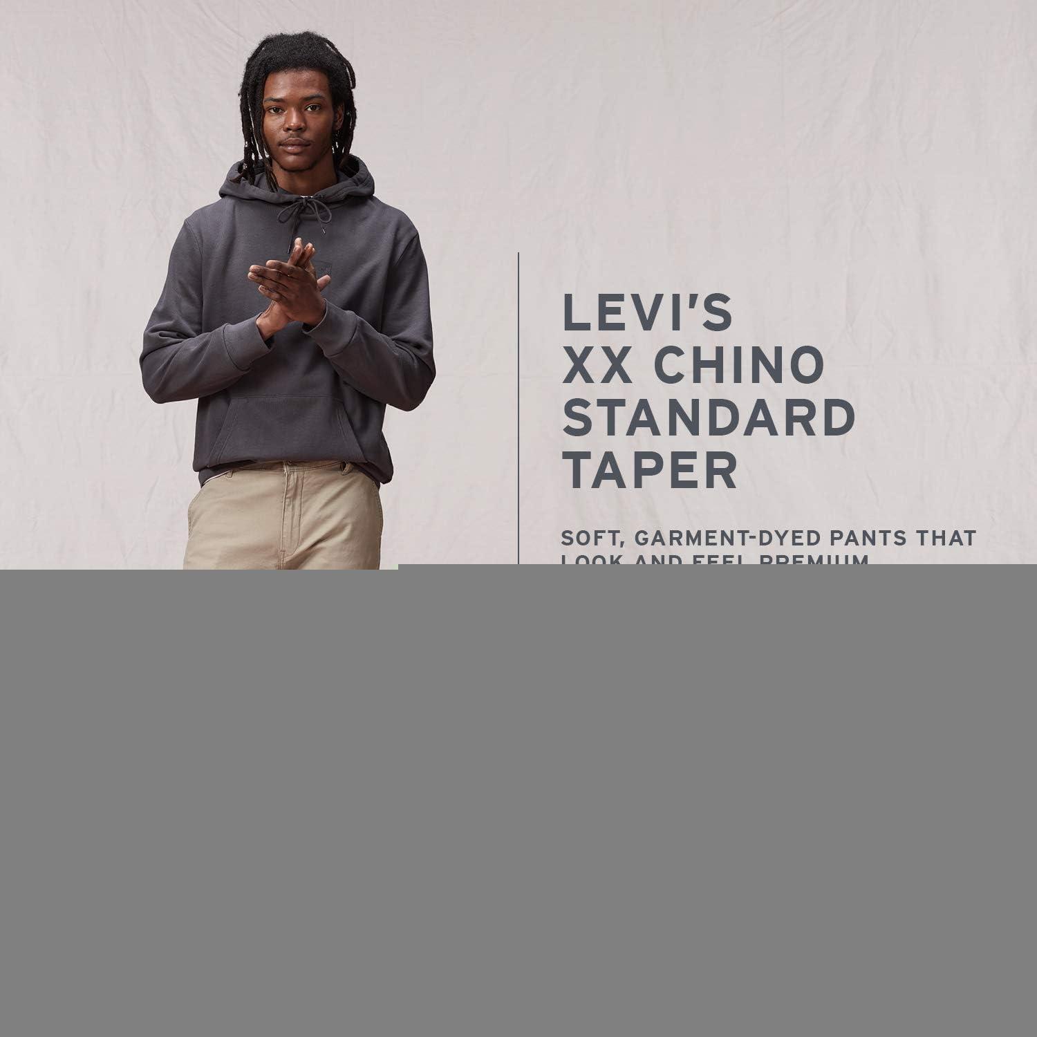 imageLevis Mens Xx Standard Tapered Chino Pants Also Available in Big amp TallMineral Black Stretch Twill