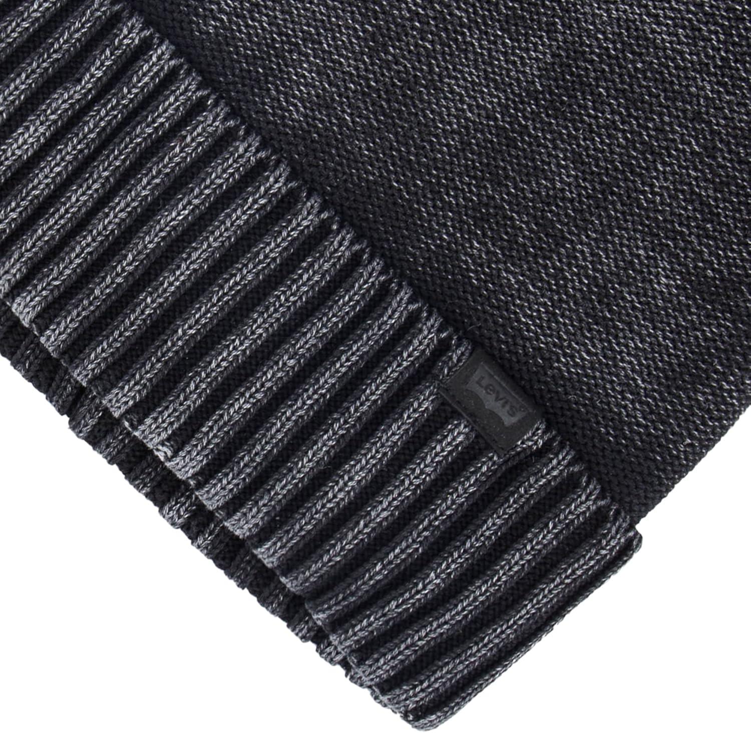 imageLevis Unisex Adult Knit Cuffed All Season Beanie HatWashed Black