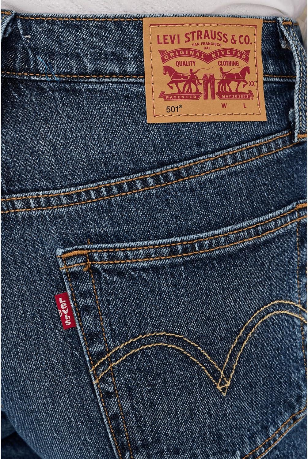 imageLevis Womens 501 MidThigh ShortsNew Believe Not Shrinktofit Stretch