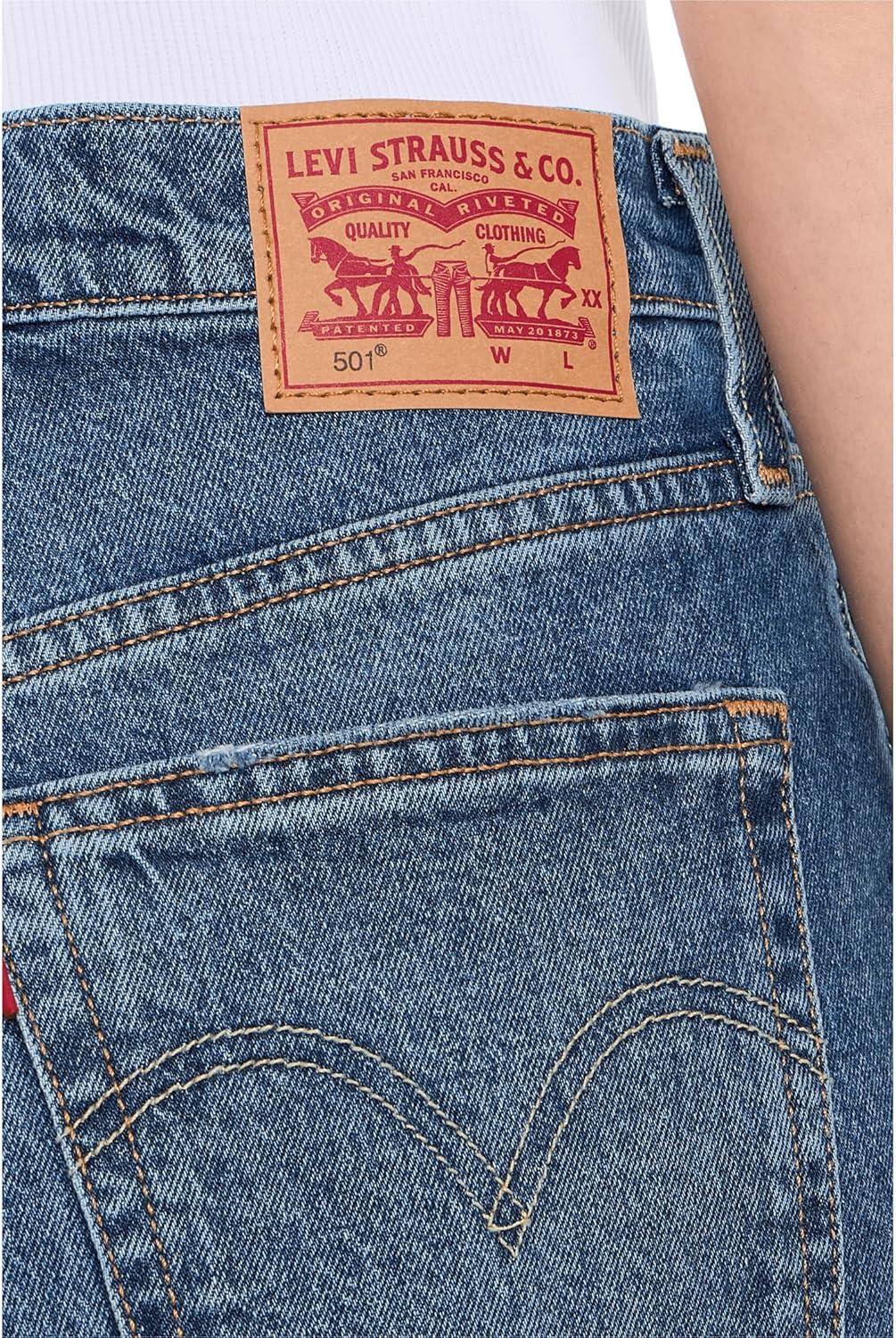 imageLevis Womens 501 MidThigh ShortsNew Symmetry Sister Shrinktofit Stretch