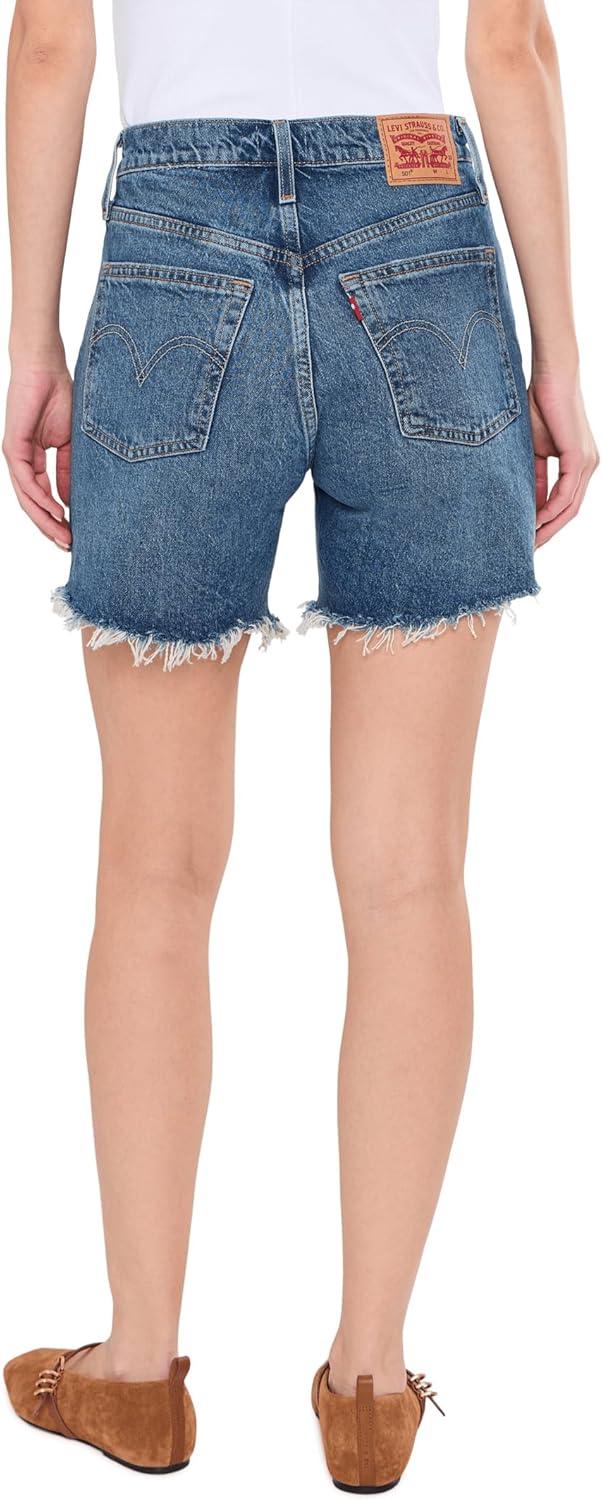 imageLevis Womens 501 MidThigh ShortsNew Symmetry Sister Shrinktofit Stretch
