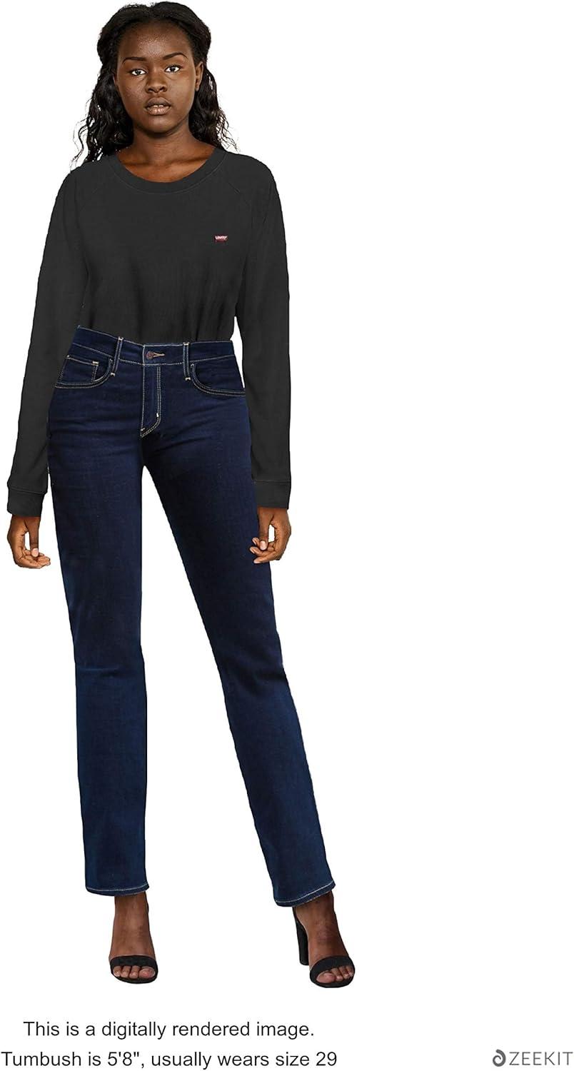 imageLevis Womens 724 High Rise Straight JeansCast Shadows Dark Indigo