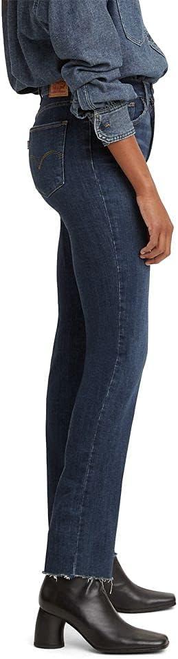 imageLevis Womens 724 High Rise Straight JeansChelsea Hour Dark Indigo