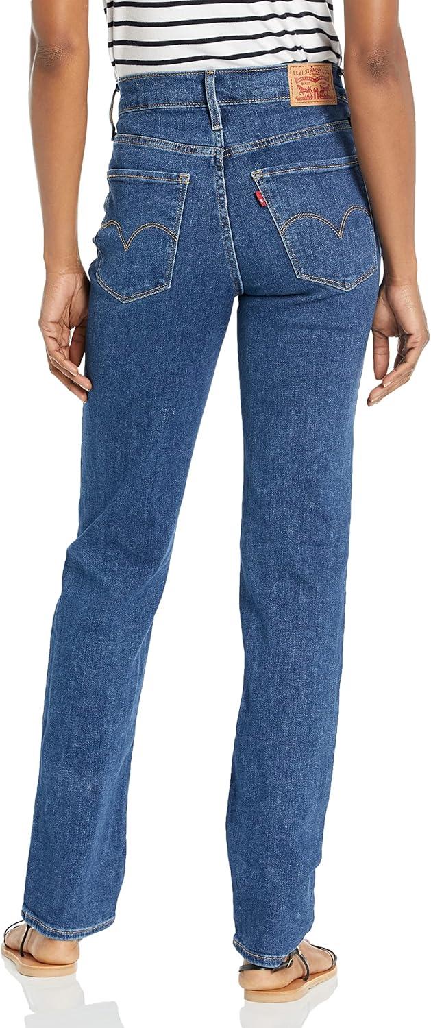 imageLevis Womens 724 High Rise Straight JeansIndigo Destructed