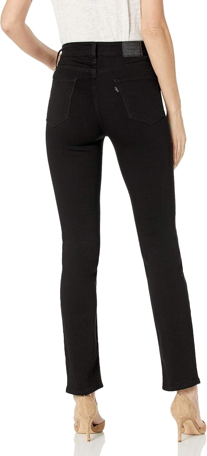 imageLevis Womens 724 High Rise Straight JeansNew Soft Black