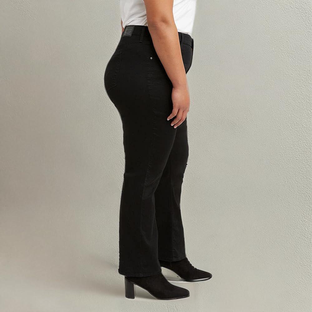 imageLevis Womens 724 High Rise Straight JeansNew Soft Black