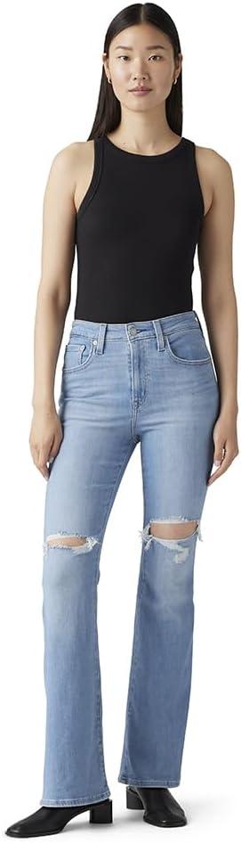 imageLevis Womens 726 High Rise Flare Jeans Also Available in PlusLight Indigo Destructed