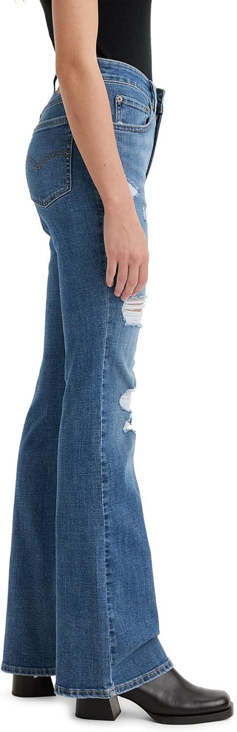 imageLevis Womens 726 High Rise Flare Jeans Also Available in PlusMedium Indigo Destructed