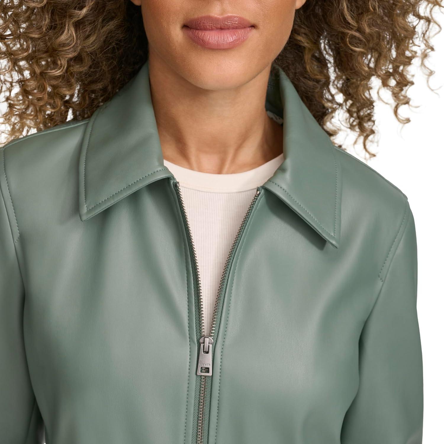 imageLevis Womens Laydown Collar Racer JacketDark Forest
