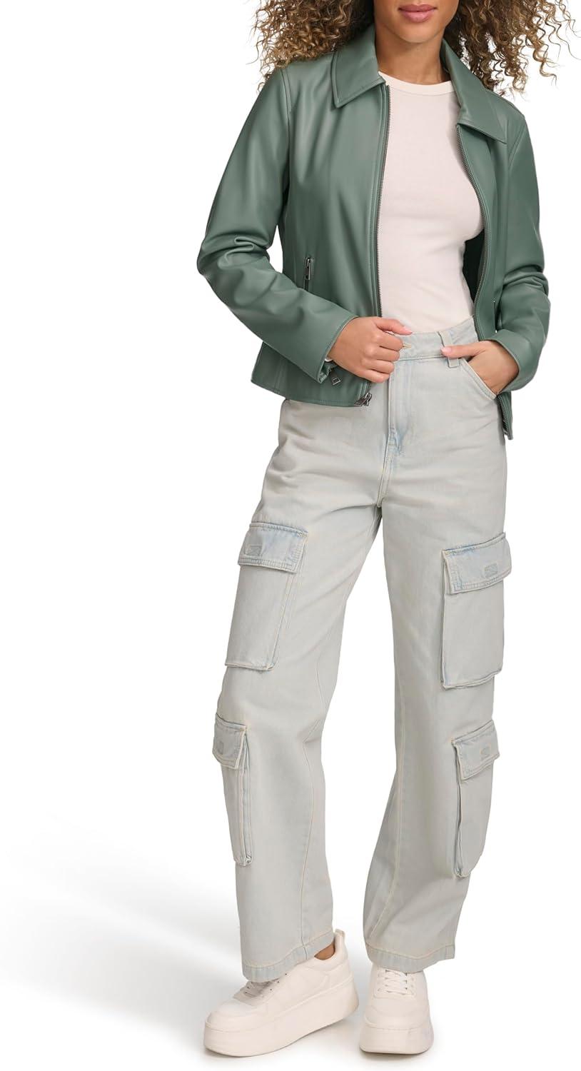 imageLevis Womens Laydown Collar Racer JacketDark Forest