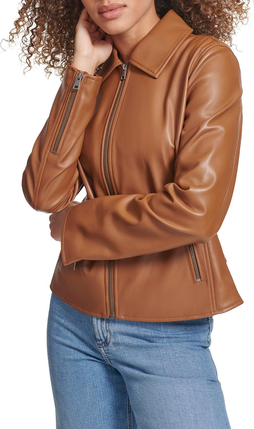 imageLevis Womens Laydown Collar Racer JacketToffee