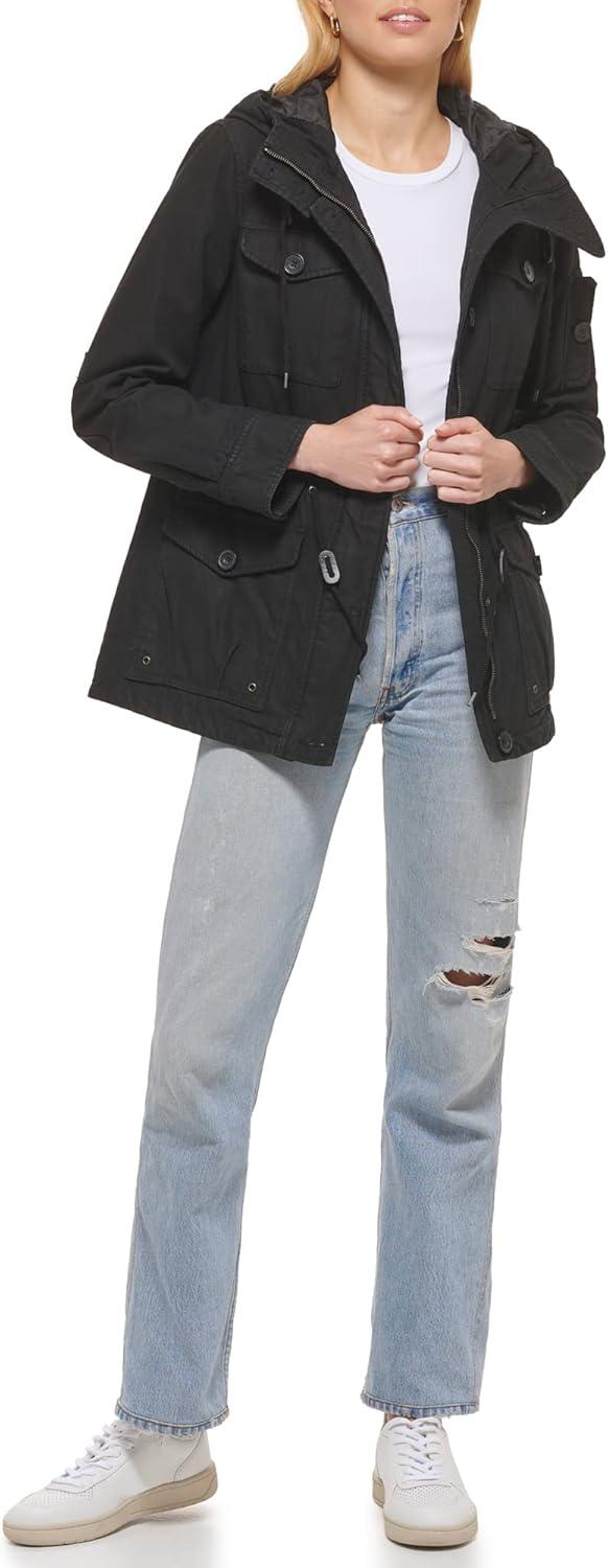 imageLevis Womens Lightweight Cotton Military Jacket Standard amp Plus SizesBlack