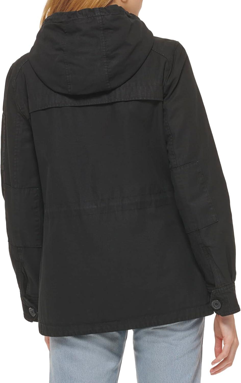imageLevis Womens Lightweight Cotton Military Jacket Standard amp Plus SizesBlack
