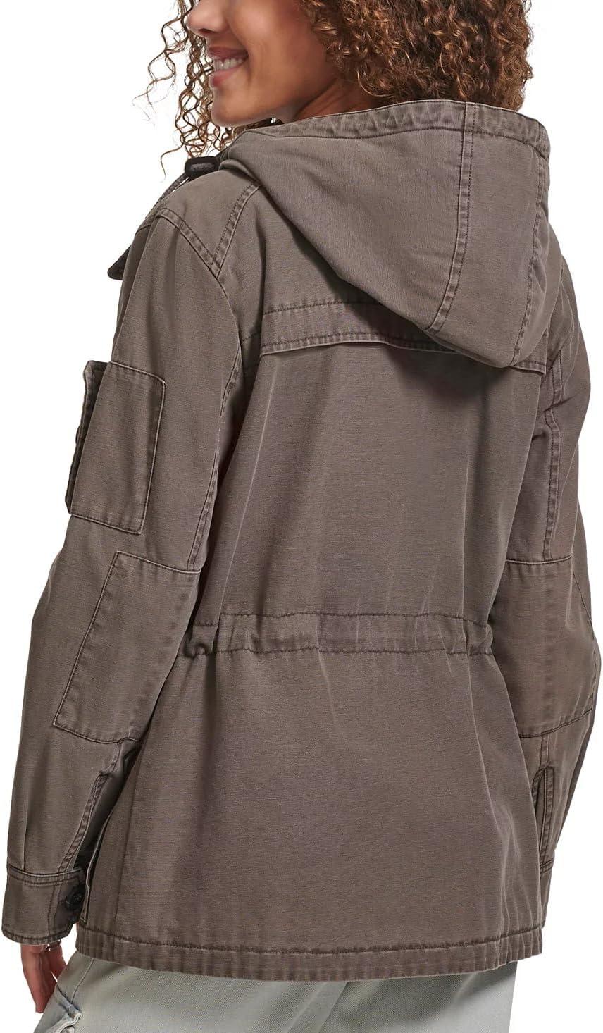 imageLevis Womens Lightweight Cotton Military Jacket Standard amp Plus SizesGrey