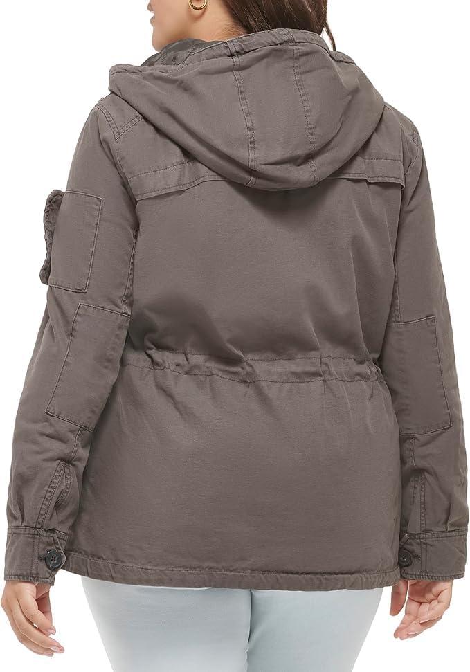 imageLevis Womens Lightweight Cotton Military Jacket Standard amp Plus SizesGrey