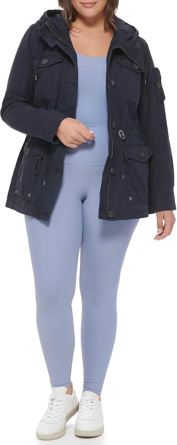 imageLevis Womens Lightweight Cotton Military Jacket Standard amp Plus SizesNavy