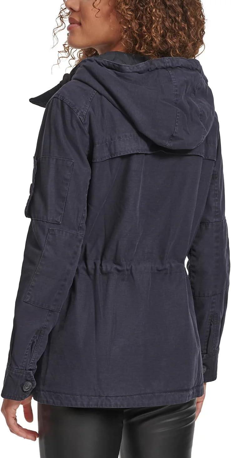 imageLevis Womens Lightweight Cotton Military Jacket Standard amp Plus SizesNavy