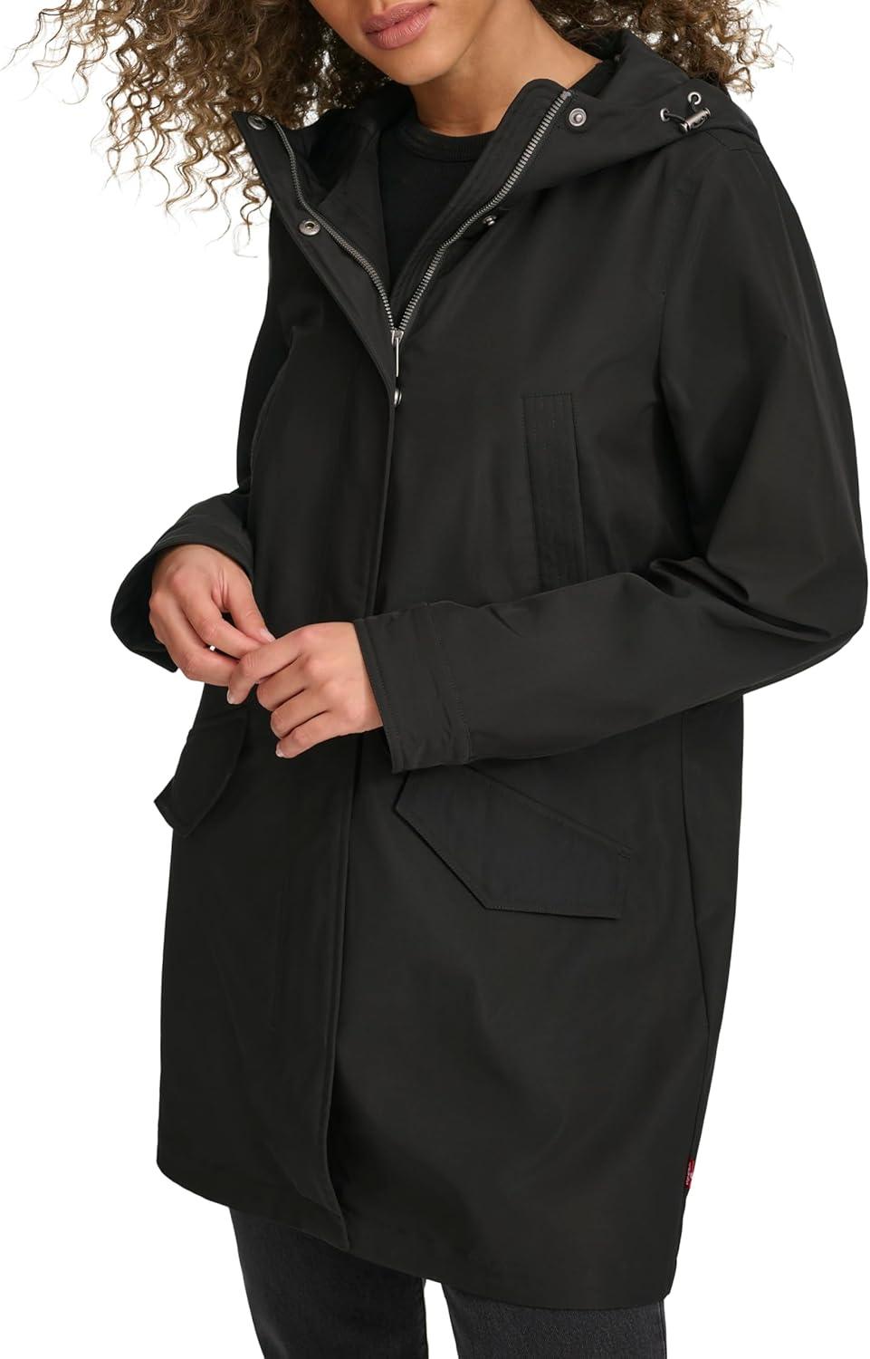 imageLevis Womens Lightweight Tech Fishtail ParkaBlack