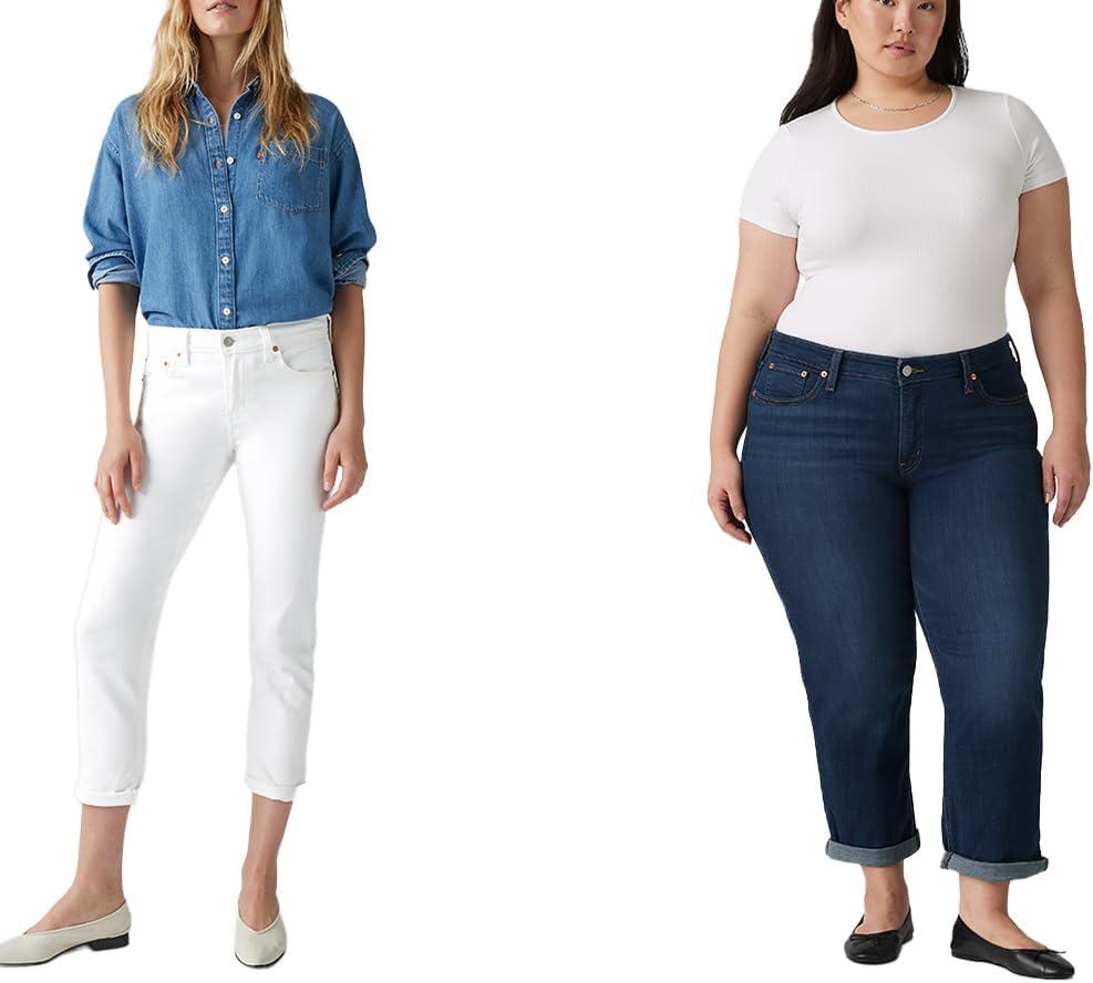 imageLevis Womens MidRise Boyfriend Jeans Plus SizeNew Working Late Stretch