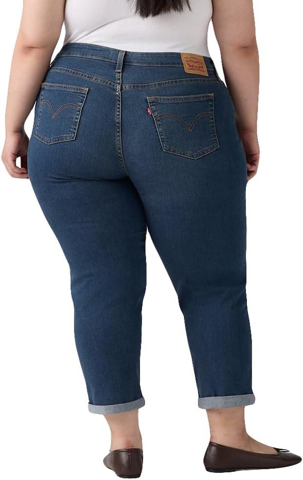 imageLevis Womens MidRise Boyfriend Jeans Plus SizeNew Working Late Stretch