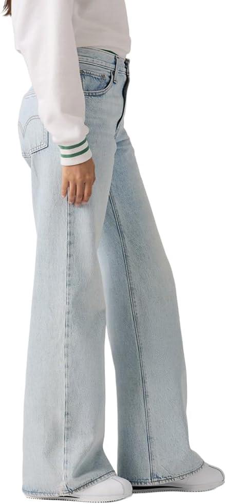 imageLevis Womens Middy Loose Boot JeansNew Abraided Art Nonstretch