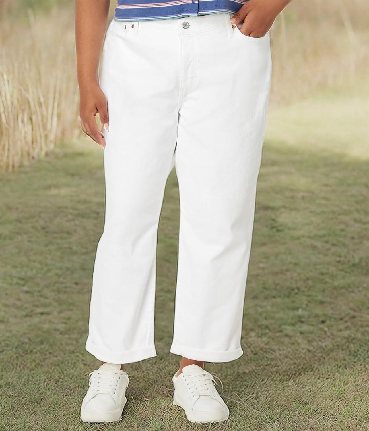 imageLevis Womens New Boyfriend JeansNew Simply White