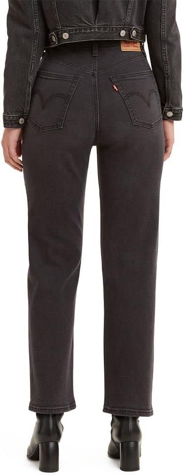 imageLevis Womens Ribcage Straight Ankle JeansBlack Rinse