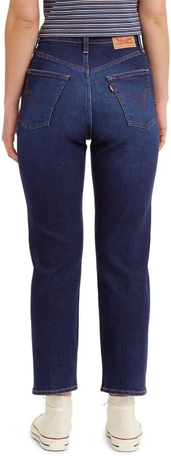 imageLevis Womens Ribcage Straight Ankle JeansDark Indigo Destructed