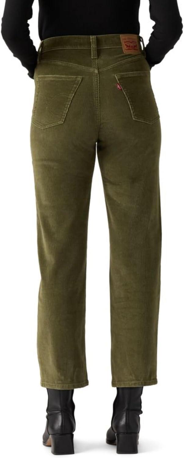 imageLevis Womens Ribcage Straight Ankle JeansIvy Green Corduroy Stretch