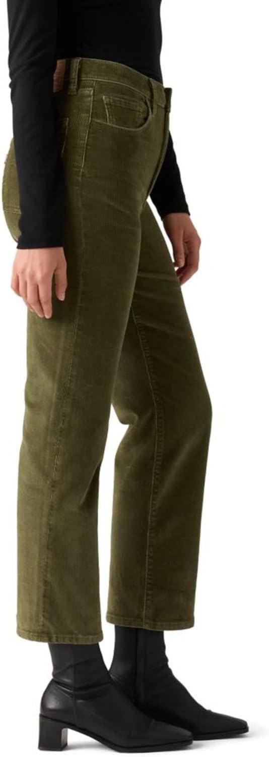imageLevis Womens Ribcage Straight Ankle JeansIvy Green Corduroy Stretch
