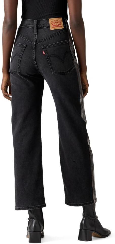 imageLevis Womens Ribcage Straight Ankle JeansLet Me Shimmer Stretch