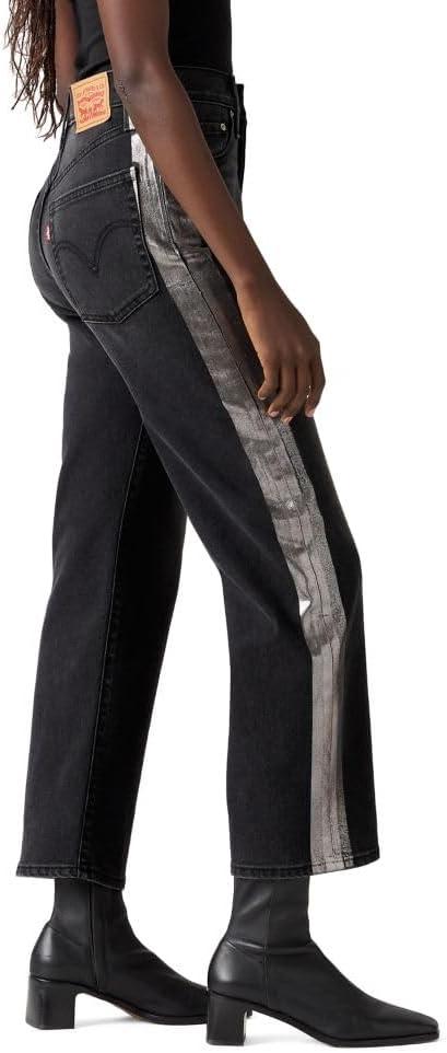 imageLevis Womens Ribcage Straight Ankle JeansLet Me Shimmer Stretch