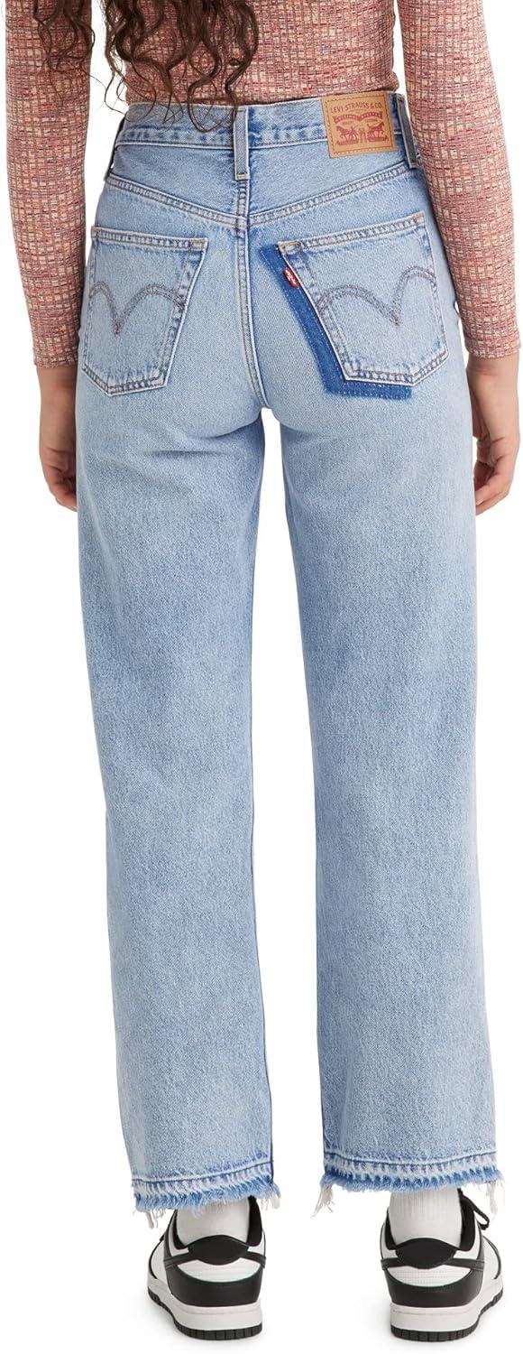 imageLevis Womens Ribcage Straight Ankle JeansLight Indigo Destructed