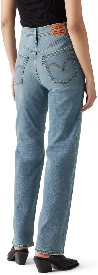 imageLevis Womens Ribcage Straight Full Length JeansRinging Bells Stretch